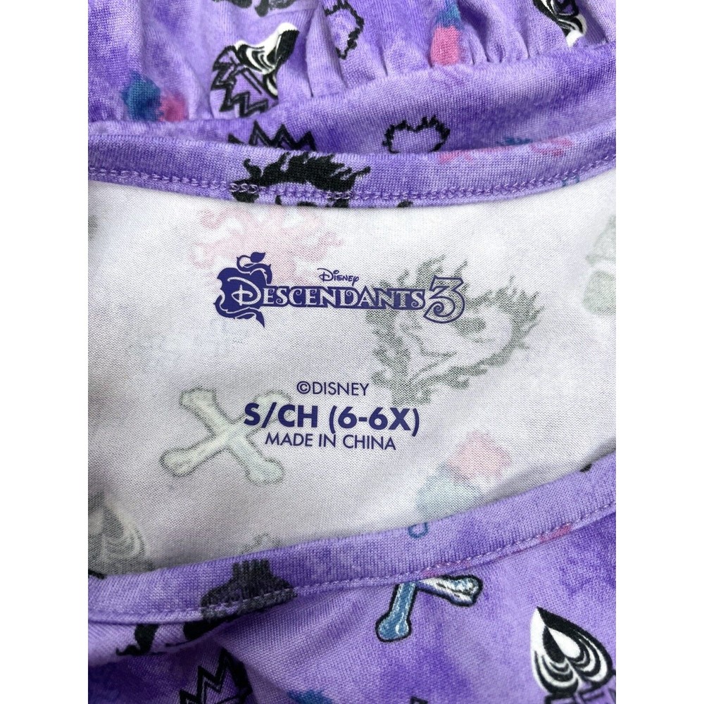 Descendants 3 D3 Girl SMALL 6-6x Purple Sleeveless Dress Evie Mal Uma‎ - Picture 5 of 5